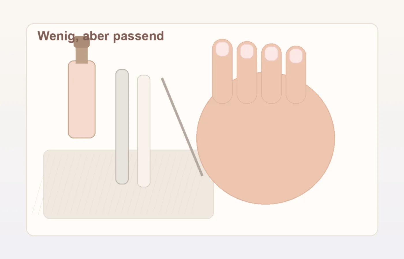 Minimalistisches Nagelpflege-Set für zu Hause
